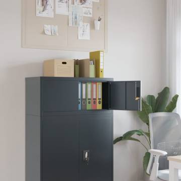 Stylish Anthracite File Cabinet - 90x40x40 cm Steel Storage