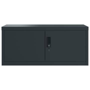 Stylish Anthracite File Cabinet - 90x40x40 cm Steel Storage