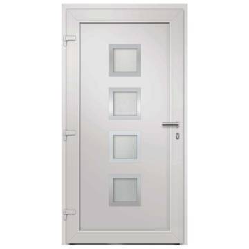 Stylish White Front Door 98x190 cm - Secure & Elegant Design