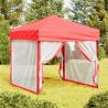 Folding Party Tent with Sidewalls - Red 2x2 m | Hipo Market