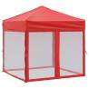 Folding Party Tent with Sidewalls - Red 2x2 m | Hipo Market