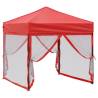 Folding Party Tent with Sidewalls - Red 2x2 m | Hipo Market