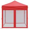 Folding Party Tent with Sidewalls - Red 2x2 m | Hipo Market