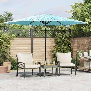 Garden Parasol with Steel Pole - Blue 288x288 cm | HipoMarket