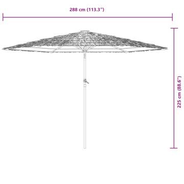 Garden Parasol with Steel Pole - Blue 288x288 cm | HipoMarket