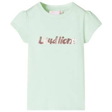 Kids' Soft Green T-shirt with Cap Sleeves - Size 128