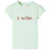 Kids' T-shirt with Cap Sleeves Soft Green 128 Colour green Size 128 (7-8y) 