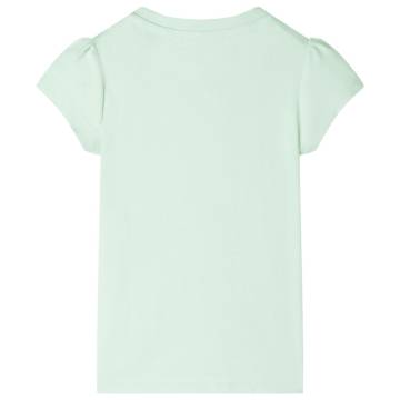 Kids' Soft Green T-shirt with Cap Sleeves - Size 128