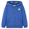 Kids' Hooded Sweatshirt with Zip Blue Melange 140 Colour blue Size 140 (9-10y) 