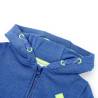 Kids' Hooded Sweatshirt with Zip - Blue Melange 140 | HipoMarket