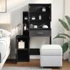 Dressing Table with Cabinet Black 80x35x132 cm | HipoMarket