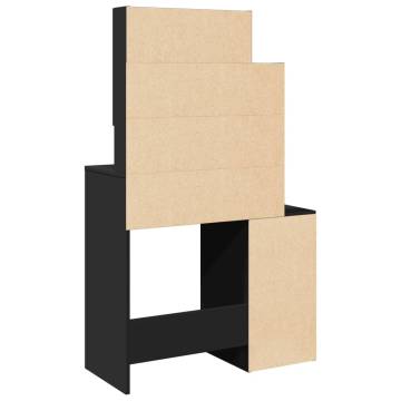 Dressing Table with Cabinet Black 80x35x132 cm | HipoMarket