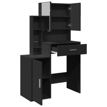 Dressing Table with Cabinet Black 80x35x132 cm | HipoMarket