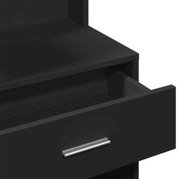 Dressing Table with Cabinet Black 80x35x132 cm | HipoMarket