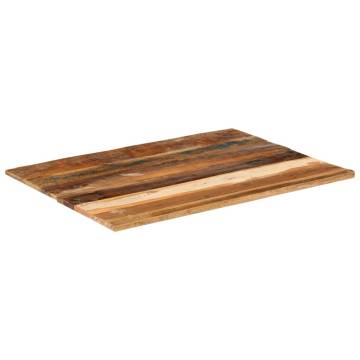 Rectangular Table Top 60x80 cm - Solid Reclaimed Wood