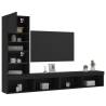 4 Piece TV Wall Units with LED - Stylish & Space Saving