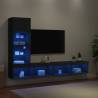 4 Piece TV Wall Units with LED - Stylish & Space Saving