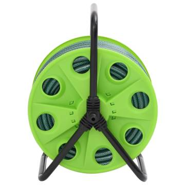 Free Standing Green Hose Reel with Fittings - 20m PVC