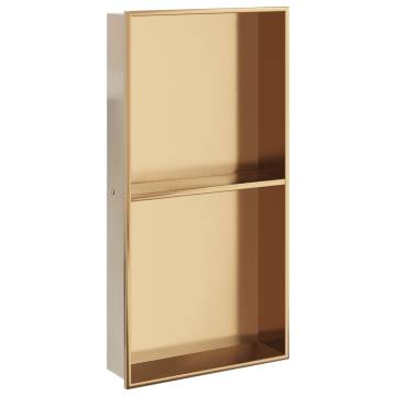 Brushed Gold Shower Niche 32x62 cm Stainless Steel