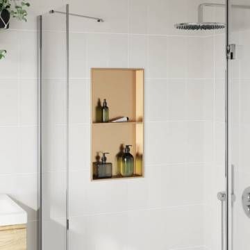 Brushed Gold Shower Niche 32x62 cm Stainless Steel