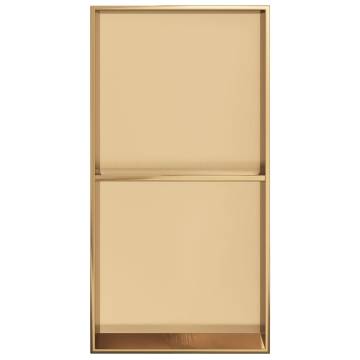 Brushed Gold Shower Niche 32x62 cm Stainless Steel