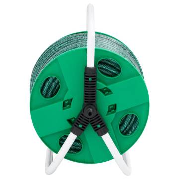 Free Standing Green Hose Reel with 30m PVC Hose - Hipomarket