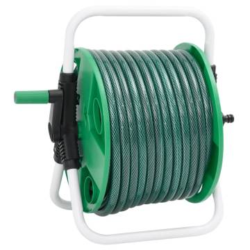 Free Standing Green Hose Reel with 30m PVC Hose - Hipomarket