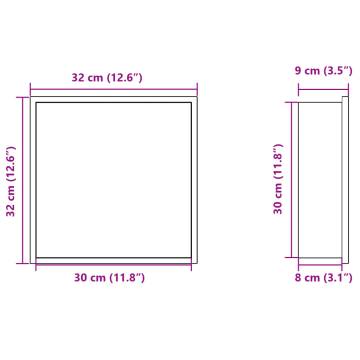 Shower Niche Matt White 32x32x9 cm Stainless Steel