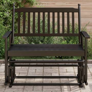 Glider Bench Black - Solid Wood Poplar | HipoMarket