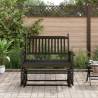 Glider Bench Black - Solid Wood Poplar | HipoMarket