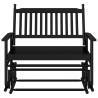 Glider Bench Black - Solid Wood Poplar | HipoMarket