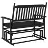 Glider Bench Black - Solid Wood Poplar | HipoMarket