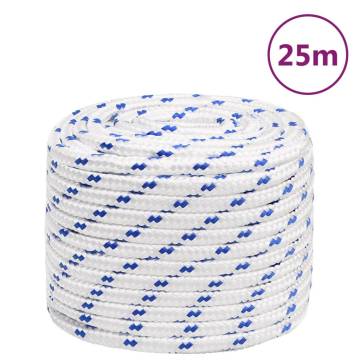 Boat Rope White 18mm 25m Polypropylene for Sailing & Rigging