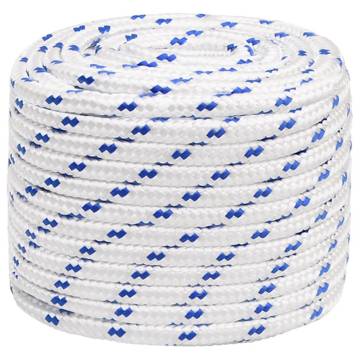 Boat Rope White 18mm 25m Polypropylene for Sailing & Rigging