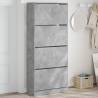 Shoe Cabinet with 4 Flip-Drawers Concrete Grey 80x34x187.5 cm Colour concrete grey Size 80 x 34 x 187.5 cm Quantity in Package 1 Number of 