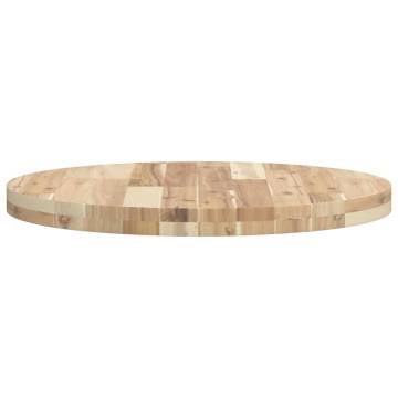 Table Top Round Ø60 cm Solid Wood Acacia - Durable & Elegant