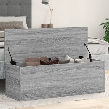 Storage Box Grey Sonoma - Versatile Engineered Wood Solution