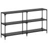 Stylish Console Table with Black Glass Top | HipoMarket