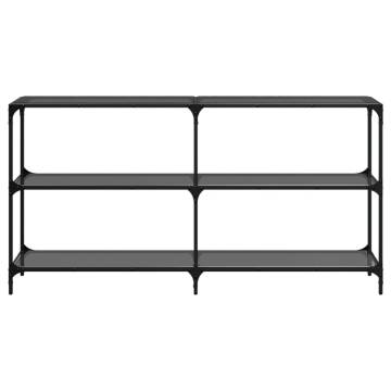 Stylish Console Table with Black Glass Top | HipoMarket