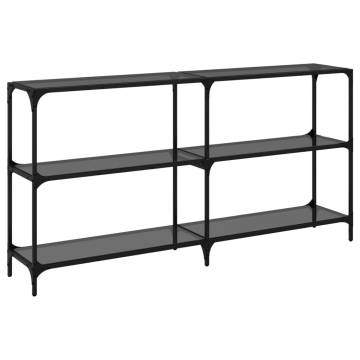 Stylish Console Table with Black Glass Top | HipoMarket