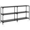 Stylish Console Table with Black Glass Top | HipoMarket