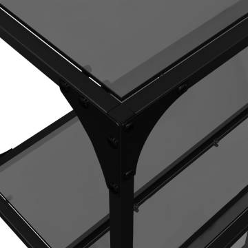 Stylish Console Table with Black Glass Top | HipoMarket