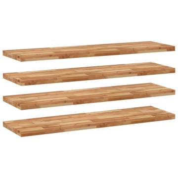 Floating Shelves 4 pcs - Solid Acacia Wood | HipoMarket