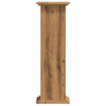 Artisian Oak Plant Stand - 33x33x100 cm Engineered Wood