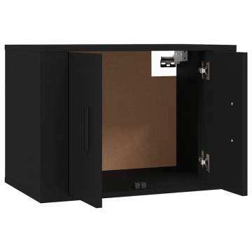 Stylish Wall-Mounted TV Cabinets - 2 pcs Black | HipoMarket