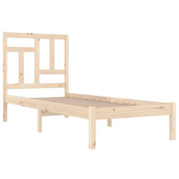 Solid Wood Pine Bed Frame 90x190 cm - Stylish & Sturdy