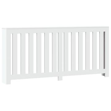 Stylish White Radiator Cover 175x20x82 cm | Engineered Wood