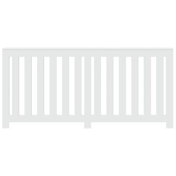 Stylish White Radiator Cover 175x20x82 cm | Engineered Wood