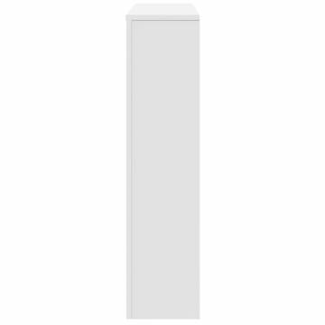 Stylish White Radiator Cover 175x20x82 cm | Engineered Wood