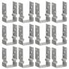  Fence Anchors 12 pcs Silver 9x6x15 cm Galvanised Steel Size 9 x 6 x 15 cm Quantity in Package 12 